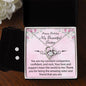 Forever Love Necklace and Cubic Zirconia Earring Set Happy Birthday To my Beautiful Sister