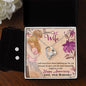 Forever Love Necklace and Cubic Zirconia Earring Set Happy Anniversary Dear Wife