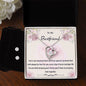 Forever Love Necklace and Cubic Zirconia Earring Set To my Best Friend