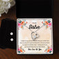 Forever Love Necklace and Cubic Zirconia Earring Set To my Sister