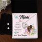 Forever Love Necklace and Cubic Zirconia Earring Set Mom, The love between a mother and her daughter is forever