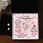 Forever Love Necklace and Cubic Zirconia Earring Set To my Daughter-01