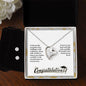 Forever Love Necklace and Cubic Zirconia Earring Set Congratulation-I wish you the strength to face
