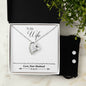 Forever Love Necklace and Cubic Zirconia Earring Set To Wife From Husband