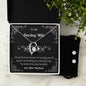 Forever Love Necklace and Cubic Zirconia Earring Set To my Darling Wife