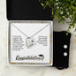 Forever Love Necklace and Cubic Zirconia Earring Set Congratulation-I wish you the strength to face