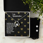 Forever Love Necklace and Cubic Zirconia Earring Set To my Grandmother