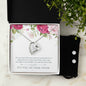 Forever Love Necklace and Cubic Zirconia Earring Set My Dear Sister