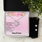 Forever Love Necklace and Cubic Zirconia Earring Set Happy Birthday good friend