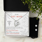 Forever Love Necklace and Cubic Zirconia Earring Set To my Vet Wife