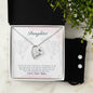 Forever Love Necklace and Cubic Zirconia Earring Set To my daughter-You are the beat of