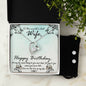 Forever Love Necklace and Cubic Zirconia Earring Set To the world's best Wife, Happy Birthday