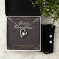 Forever Love Necklace and Cubic Zirconia Earring Set Merry Christms to my Girlfriend