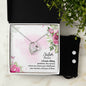 Forever Love Necklace and Cubic Zirconia Earring Set To my Sister A female sibling