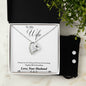 Forever Love Necklace and Cubic Zirconia Earring Set Husband to wife final Third text