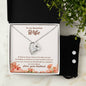 Forever Love Necklace and Cubic Zirconia Earring Set To my Beautiful Wife If-I-had-to-choose-between