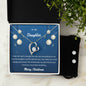 Forever Love Necklace and Cubic Zirconia Earring Set Merry Christms to my Daughter