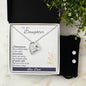 Forever Love Necklace and Cubic Zirconia Earring Set To my Daughter Sometimes