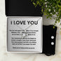 Forever Love Necklace and Cubic Zirconia Earring Set I love you