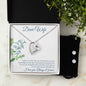 Forever Love Necklace and Cubic Zirconia Earring Set Dear Wife I Love you Always and Forever