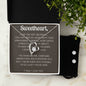 Forever Love Necklace and Cubic Zirconia Earring Set Sweetheart