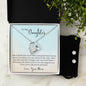 Forever Love Necklace and Cubic Zirconia Earring Set To My Daughter - Learn From Everything