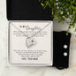 Forever Love Necklace and Cubic Zirconia Earring Set To My Daughter-From Mom