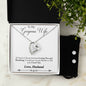 Forever Love Necklace and Cubic Zirconia Earring Set Husband to wife final fifth text