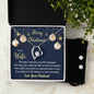 Forever Love Necklace and Cubic Zirconia Earring Set Merry Christmas to my Wife