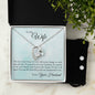 Forever Love Necklace and Cubic Zirconia Earring Set To My Wife - Proud To Be Your Husband