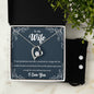Forever Love Necklace and Cubic Zirconia Earring Set To my Wife I Love You