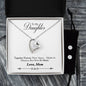 Forever Love Necklace and Cubic Zirconia Earring Set 41-To Daughter from Mom