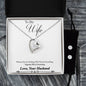Forever Love Necklace and Cubic Zirconia Earring Set Husband to wife final Third text
