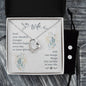 Forever Love Necklace and Cubic Zirconia Earring Set To my Wife-Until your situation change