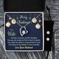 Forever Love Necklace and Cubic Zirconia Earring Set Merry Christmas to my Wife