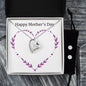 Forever Love Necklace and Cubic Zirconia Earring Set Happy Mother's Day Purple Heart