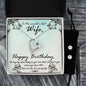 Forever Love Necklace and Cubic Zirconia Earring Set To the world's best Wife, Happy Birthday