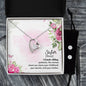Forever Love Necklace and Cubic Zirconia Earring Set To my Sister A female sibling