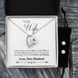 Forever Love Necklace and Cubic Zirconia Earring Set To Wife From Husband