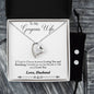 Forever Love Necklace and Cubic Zirconia Earring Set Husband to wife final fifth text