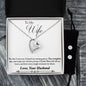 Forever Love Necklace and Cubic Zirconia Earring Set Husband to wife final fourth text