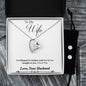Forever Love Necklace and Cubic Zirconia Earring Set Husband to wife final sixth text