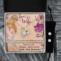 Forever Love Necklace and Cubic Zirconia Earring Set Happy Anniversary Dear Wife