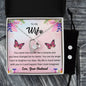 Forever Love Necklace and Cubic Zirconia Earring Set To my Wife Love your husband