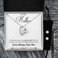 Forever Love Necklace and Cubic Zirconia Earring Set Son to mother