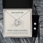 Forever Love Necklace and Cubic Zirconia Earring Set To my daughter-A mother_s treasure