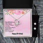 Forever Love Necklace and Cubic Zirconia Earring Set Happy Birthday good friend