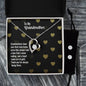 Forever Love Necklace and Cubic Zirconia Earring Set To my Grandmother