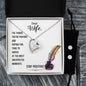 Forever Love Necklace and Cubic Zirconia Earring Set To my wife-Stay positive