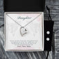 Forever Love Necklace and Cubic Zirconia Earring Set To my daughter-You are the beat of
